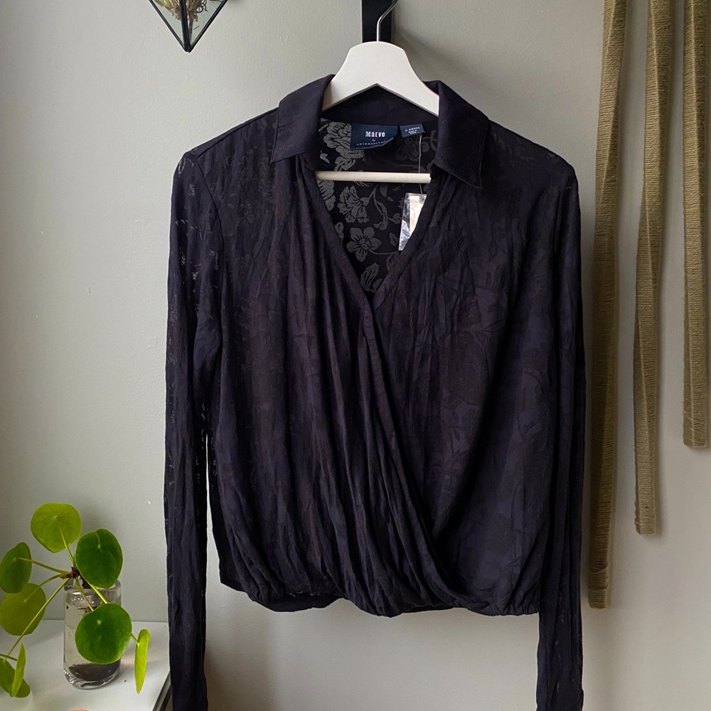 Maeve by Anthropologie | Plunge neck blouse